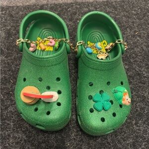 Kids Size 2 Lucky Charms CROCS Slip-On Clog Shoes with Charms
